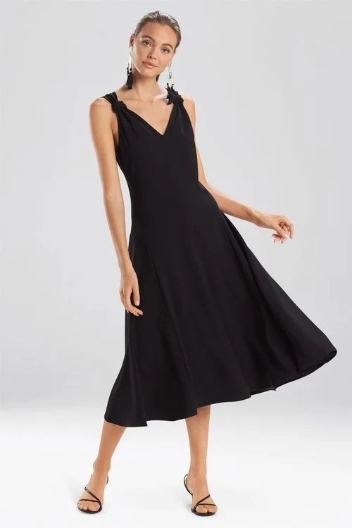 Sexy sheath dresses with a sheer panelSexy sheath dresses with a sheer panelSolid Crepe Tank Dress